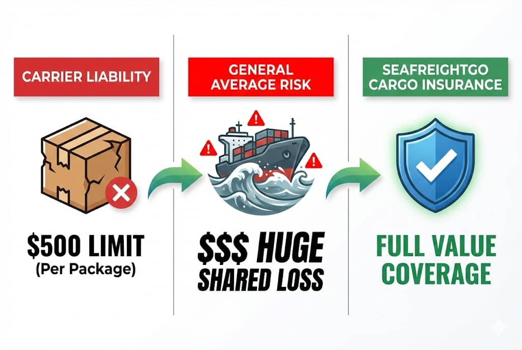 General Average in Shipping: Why Carrier Liability Fails You (2026 Guide)